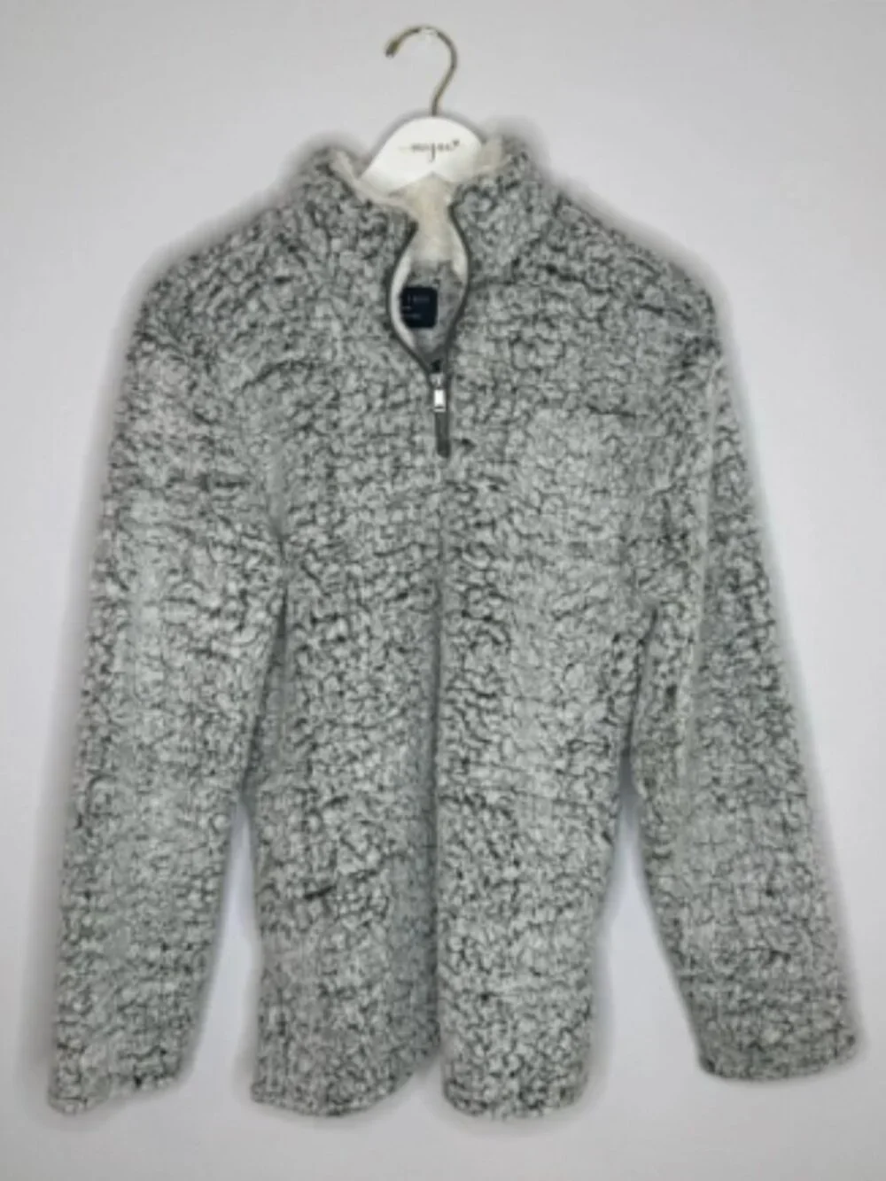 Love Tree | Gray Sherpa/Teddy Quarter-Zip Pullover